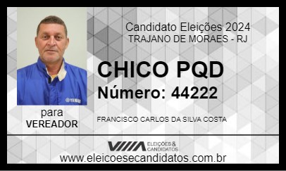 Candidato CHICO PQD 2024 - TRAJANO DE MORAES - Eleições