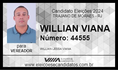 Candidato WILLIAN VIANA 2024 - TRAJANO DE MORAES - Eleições