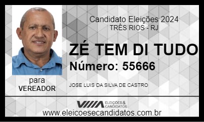 Candidato ZÉ TEM DI TUDO 2024 - TRÊS RIOS - Eleições