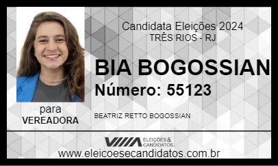 Candidato BIA BOGOSSIAN 2024 - TRÊS RIOS - Eleições