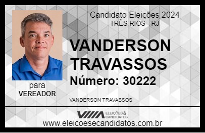 Candidato PASTOR VANDERSON TRAVASSOS 2024 - TRÊS RIOS - Eleições