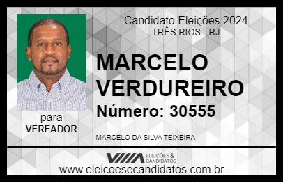 Candidato MARCELO VERDUREIRO 2024 - TRÊS RIOS - Eleições