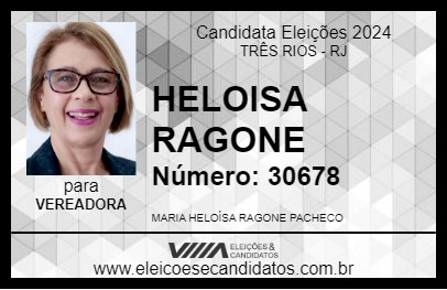 Candidato HELOISA RAGONE 2024 - TRÊS RIOS - Eleições