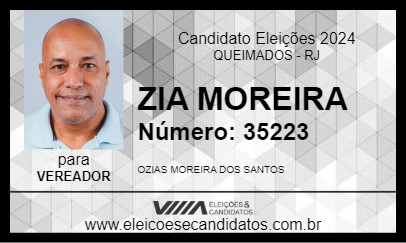 Candidato ZIA MOREIRA 2024 - QUEIMADOS - Eleições