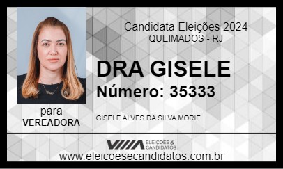 Candidato DRA GISELE 2024 - QUEIMADOS - Eleições