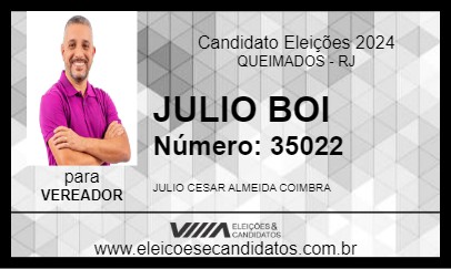 Candidato JULIO BOI 2024 - QUEIMADOS - Eleições