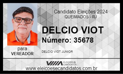 Candidato DELCIO VIOT 2024 - QUEIMADOS - Eleições