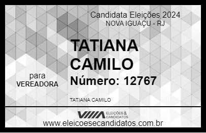 Candidato TATIANA CAMILO 2024 - NOVA IGUAÇU - Eleições