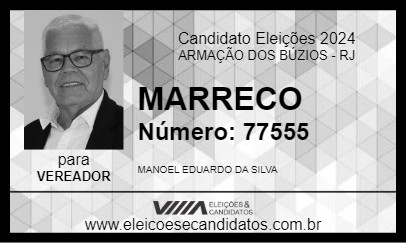 Candidato MARRECO 2024 - ARMAÇÃO DOS BÚZIOS - Eleições