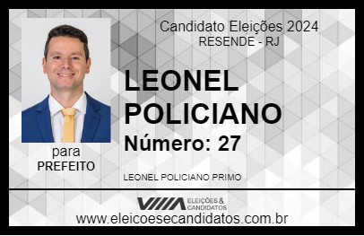 Candidato LEONEL POLICIANO 2024 - RESENDE - Eleições