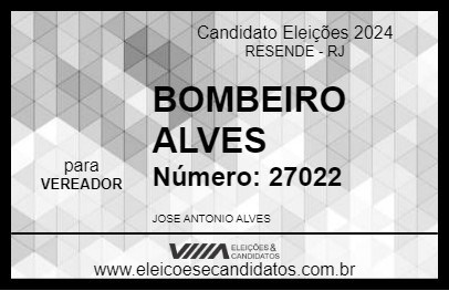 Candidato BOMBEIRO ALVES 2024 - RESENDE - Eleições