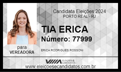 Candidato TIA ERICA 2024 - PORTO REAL - Eleições