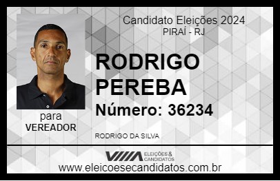 Candidato RODRIGO PEREBA 2024 - PIRAÍ - Eleições