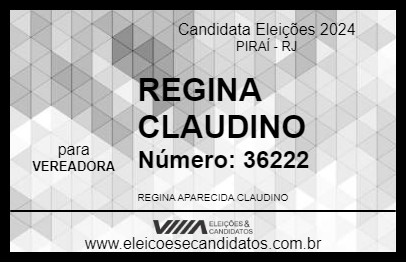 Candidato REGINA CLAUDINO 2024 - PIRAÍ - Eleições