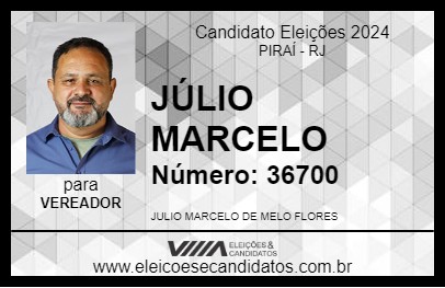 Candidato JÚLIO MARCELO 2024 - PIRAÍ - Eleições