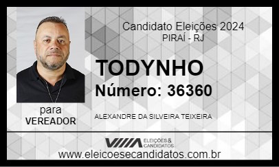 Candidato TODYNHO 2024 - PIRAÍ - Eleições