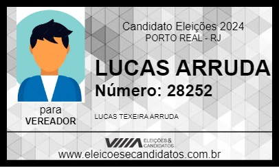 Candidato LUCAS ARRUDA 2024 - PORTO REAL - Eleições