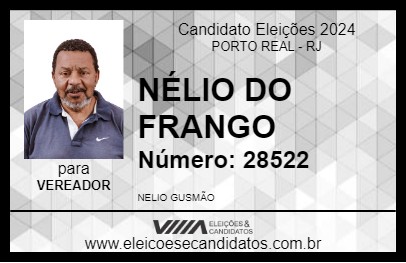 Candidato NÉLIO DO FRANGO 2024 - PORTO REAL - Eleições