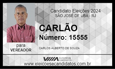 Candidato CARLÃO 2024 - SÃO JOSÉ DE UBÁ - Eleições