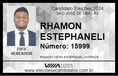 Candidato RHAMON ESTEPHANELI 2024 - SÃO JOSÉ DE UBÁ - Eleições