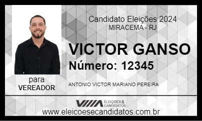 Candidato VICTOR GANSO 2024 - MIRACEMA - Eleições