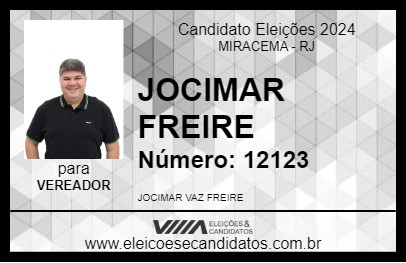 Candidato JOCIMAR FREIRE 2024 - MIRACEMA - Eleições