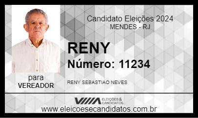 Candidato RENY 2024 - MENDES - Eleições