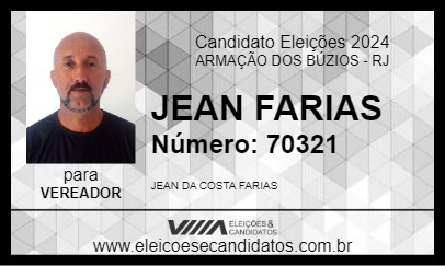 Candidato JEAN FARIAS 2024 - ARMAÇÃO DOS BÚZIOS - Eleições