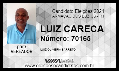 Candidato LUIZ CARECA 2024 - ARMAÇÃO DOS BÚZIOS - Eleições