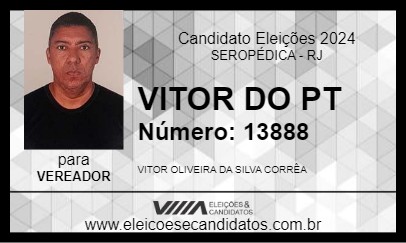 Candidato VITOR DO PT 2024 - SEROPÉDICA - Eleições