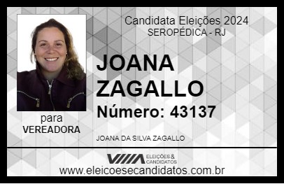 Candidato JOANA ZAGALLO 2024 - SEROPÉDICA - Eleições