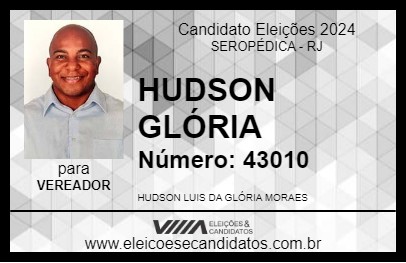 Candidato HUDSON GLÓRIA 2024 - SEROPÉDICA - Eleições