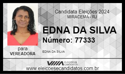 Candidato EDNA DA SILVA 2024 - MIRACEMA - Eleições