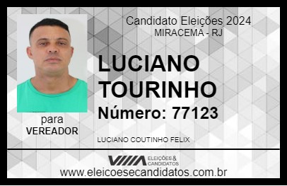 Candidato LUCIANO TOURINHO 2024 - MIRACEMA - Eleições