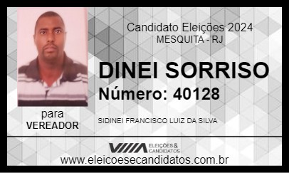 Candidato DINEI SORRISO 2024 - MESQUITA - Eleições