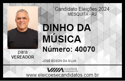 Candidato DINHO DA MÚSICA 2024 - MESQUITA - Eleições