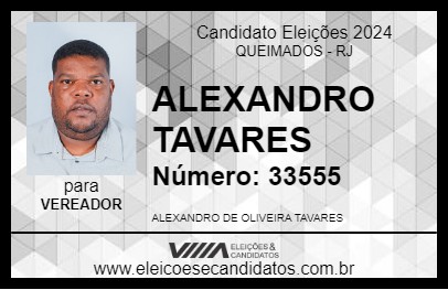 Candidato ALEXANDRO TAVARES  2024 - QUEIMADOS - Eleições