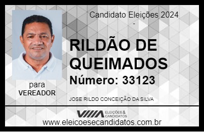 Candidato RILDÃO DE QUEIMADOS 2024 - QUEIMADOS - Eleições