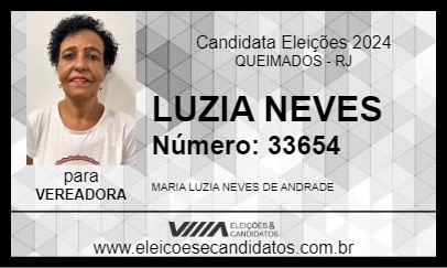 Candidato LUZIA NEVES 2024 - QUEIMADOS - Eleições