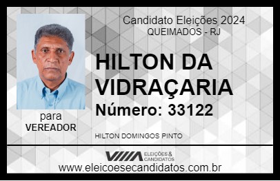 Candidato HILTON DA VIDRAÇARIA 2024 - QUEIMADOS - Eleições