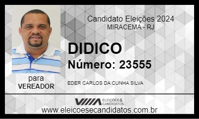 Candidato DIDICO 2024 - MIRACEMA - Eleições