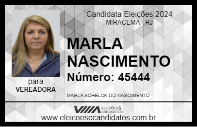 Candidato MARLA NASCIMENTO 2024 - MIRACEMA - Eleições