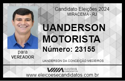 Candidato UANDERSON MOTORISTA 2024 - MIRACEMA - Eleições