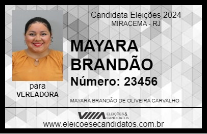 Candidato MAYARA BRANDÃO 2024 - MIRACEMA - Eleições