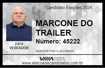 Candidato MARCONE DO TRAILER 2024 - MIRACEMA - Eleições