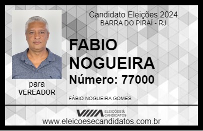 Candidato FABIO NOGUEIRA 2024 - BARRA DO PIRAÍ - Eleições