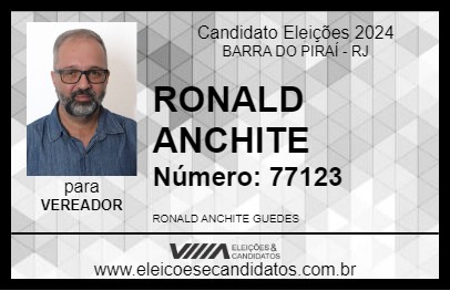 Candidato RONALD ANCHITE 2024 - BARRA DO PIRAÍ - Eleições