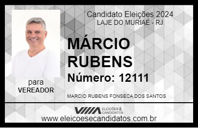 Candidato MÁRCIO RUBENS 2024 - LAJE DO MURIAÉ - Eleições