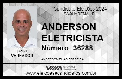 Candidato ANDERSON ELETRICISTA 2024 - SAQUAREMA - Eleições