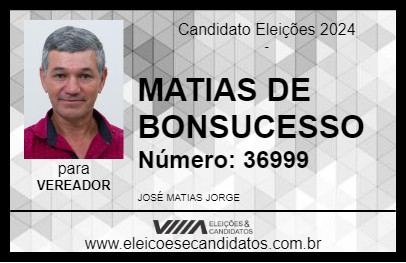 Candidato MATIAS DE BONSUCESSO 2024 - SAQUAREMA - Eleições